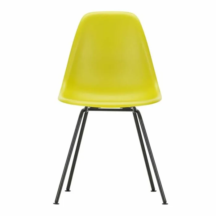 Vitra Eames DSX stoel met zwart gepoedercoat onderstel-Mosterd geel Bestel Nu