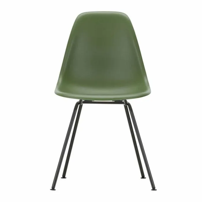 Direct Verzonden Vitra Eames DSX stoel met zwart gepoedercoat onderstel-Forest