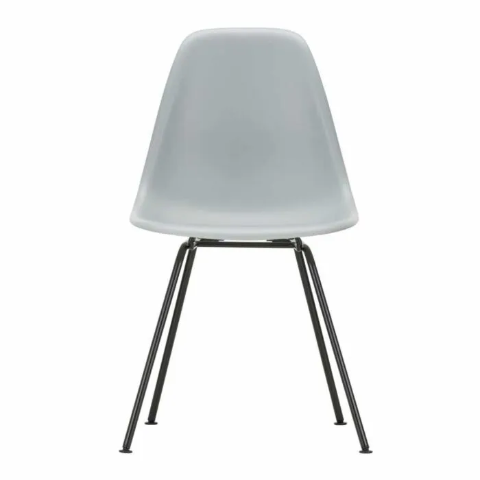 Lage Kosten Vitra Eames DSX stoel met zwart gepoedercoat onderstel-Light Grey