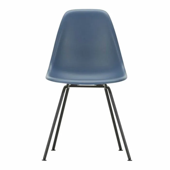 Fabrieksprijs Vitra Eames DSX stoel met zwart gepoedercoat onderstel-Zee blauw