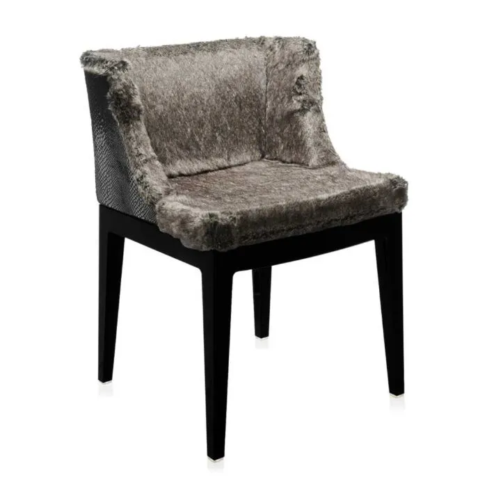 Kartell Mademoiselle Kravitz stoel imitatiebont-Zwart-Python Laatste Kans