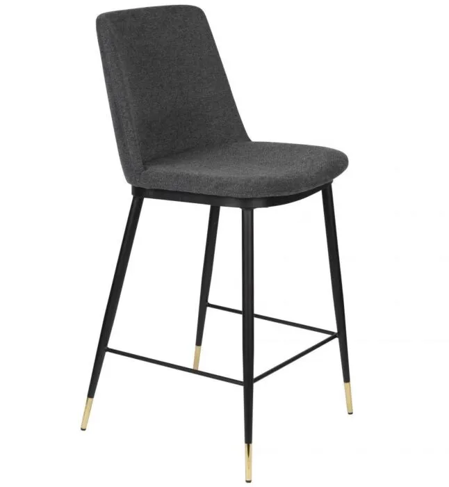vanHarte Lionel barkruk-Dark grey-Zithoogte 65 cm Premium
