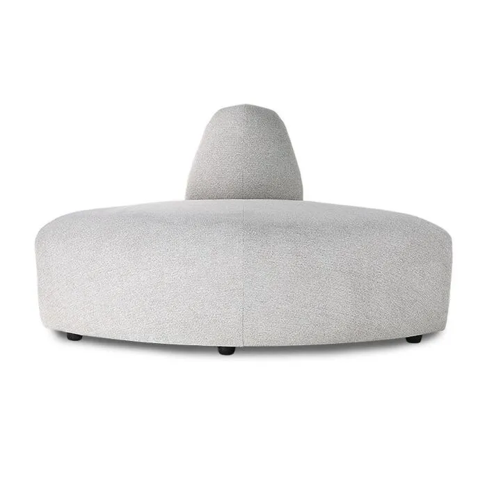 HKliving Jax bank element hoek rond-Licht grijs Must-Have