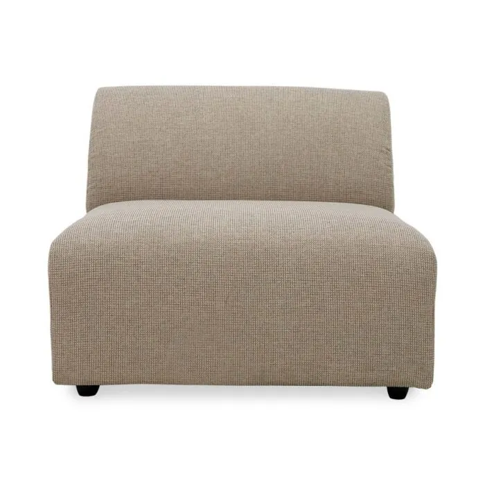 HKliving Jax bank element midden-Cream Superprijs