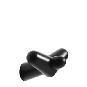 WOUD tail wing wandhaak small -Zwart Uitverkoop