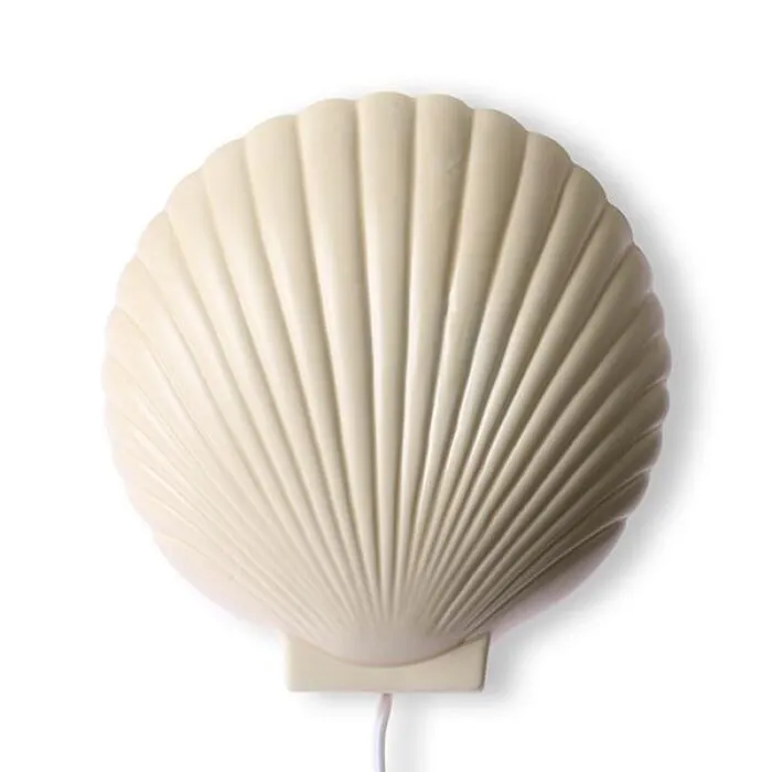 Rechtstreeks Van De Fabrikant HKliving Shell wandlamp-Pastel geel