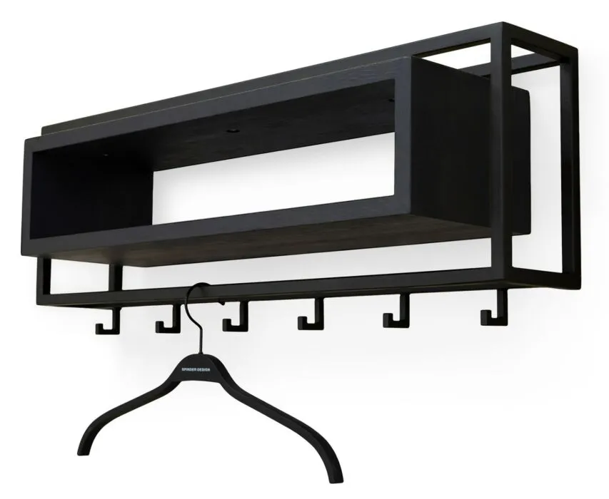 Spinder design School 80 wandkapstok -Zwart Seizoensaanbieding