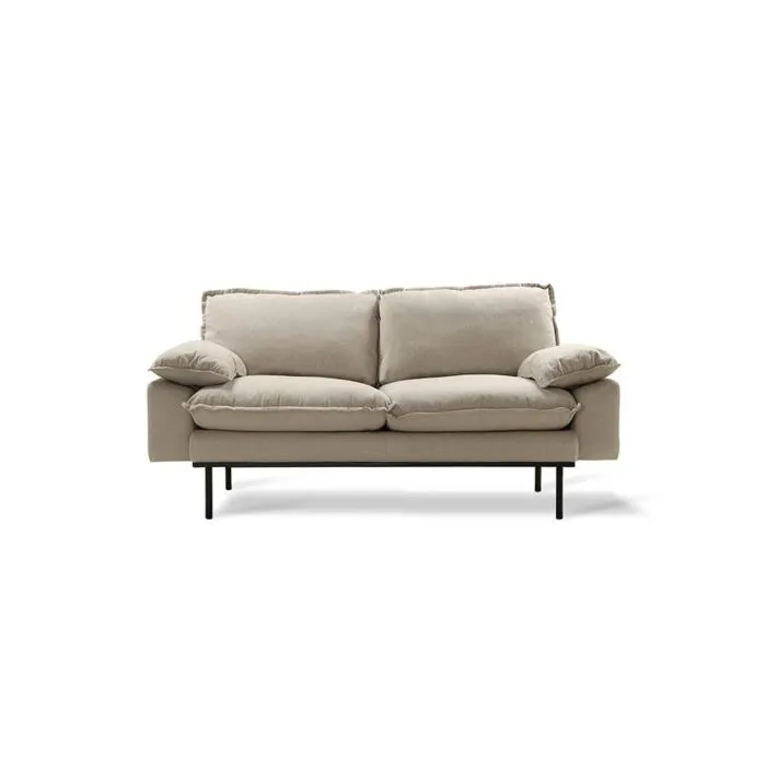 HKliving Retro 2-zits bank-Beige Laatste Kans