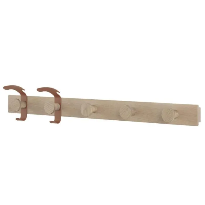 Flitsaanbieding muuto Avail Coat rack-Oak/Copper Brown
