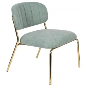 vanHarte Jolien fauteuil zonder arm goud onderstel-Light green Must-Have