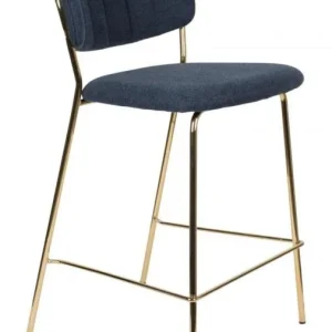 vanHarte Jolien barkruk goud onderstel-Dark Blue Meest Verkocht