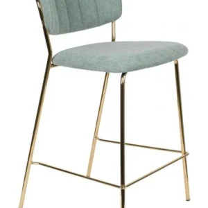 vanHarte Jolien barkruk goud onderstel-Light green Goedkoop