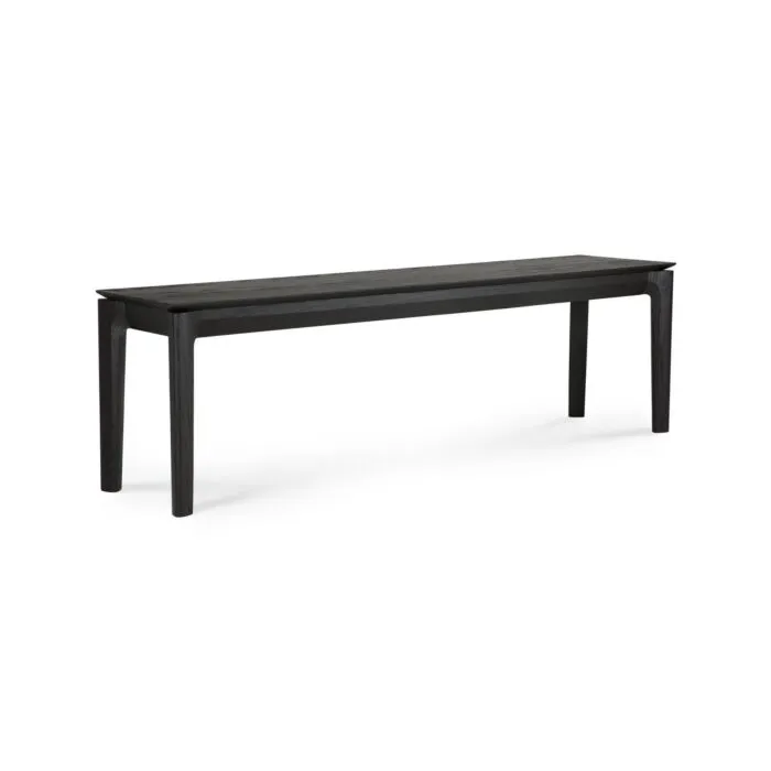 Ethnicraft Oak Bok Black eetbank-166 cm Speciale Aanbieding
