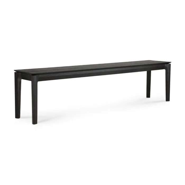 Hete Deal Ethnicraft Oak Bok Black eetbank-186 cm