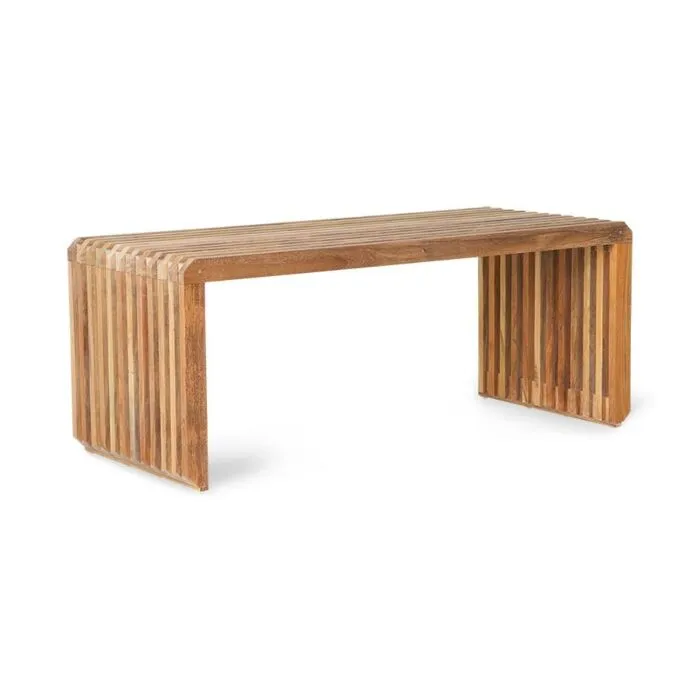 HKliving Slatted bank-Teak Betrouwbaar