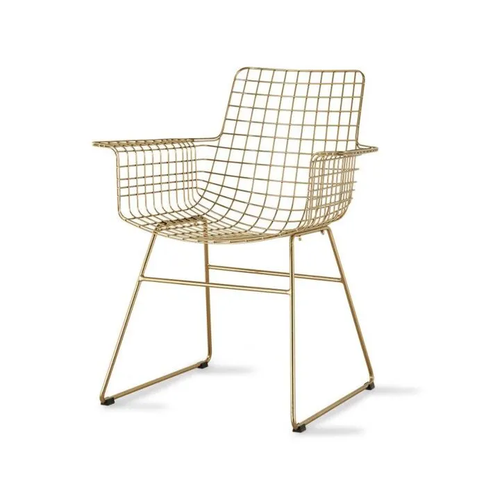 Gratis Retour HKliving Wire armstoel-Messing
