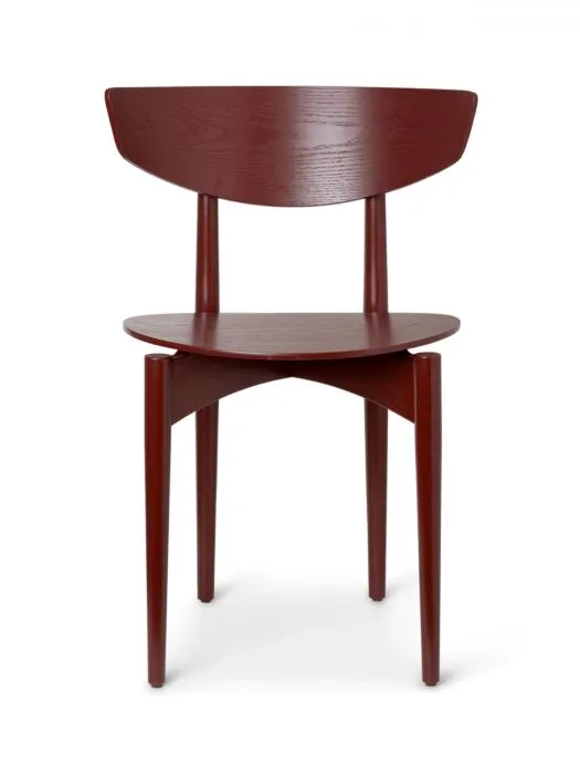 Rechtstreeks Van De Fabrikant Ferm Living Herman Wood Dining Chair eetkamerstoel-Red Brown