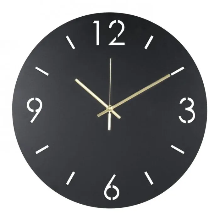 Spinder Design Time rond wandklok-Zwart-∅ 40 cm Direct Beschikbaar