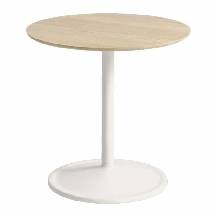 muuto Soft bijzettafel-Solid Oak/Off-White-48x48 cm (Øxh) Veilige Betaling