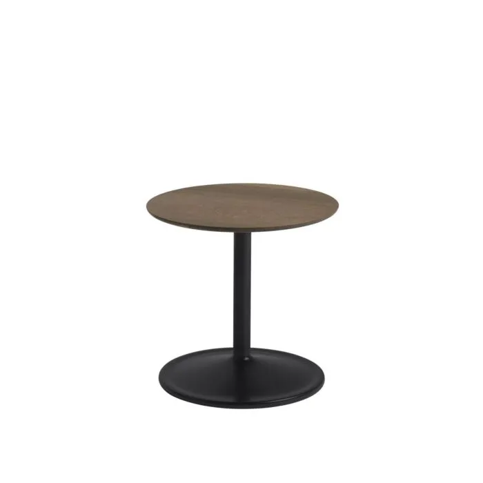 Lage Kosten muuto Soft bijzettafel-Solid Smoked Oak/Black-41x40 cm (Øxh)