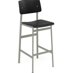 muuto Loft barkruk dusty green onderstel-Black-Zithoogte 75 cm Nu Kopen