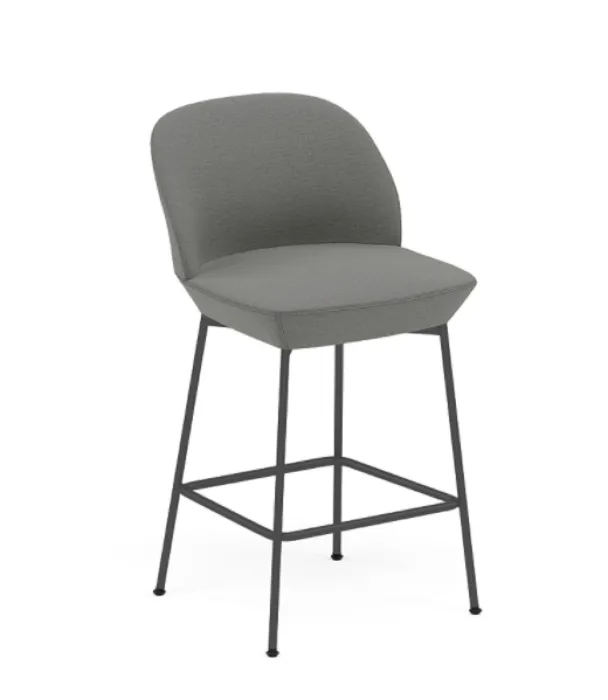 muuto Oslo barkruk Anthracite Black onderstel-Steelcut Trio 153-Zithoogte 65 cm Aanbieding
