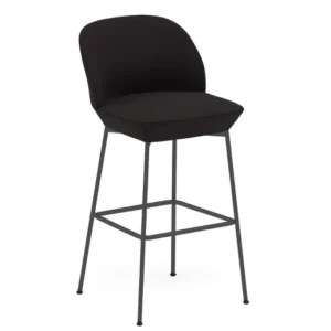 muuto Oslo barkruk Anthracite Black onderstel-Divina 191-Zithoogte 75 cm Direct Verzonden