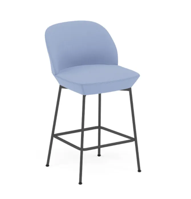 muuto Oslo barkruk Anthracite Black onderstel-Divina 676-Zithoogte 65 cm Fabrieksprijs