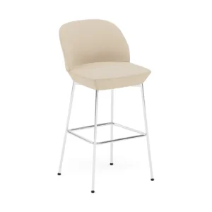 Must-Have muuto Oslo barkruk chrome onderstel-Divina 106-Zithoogte 75 cm