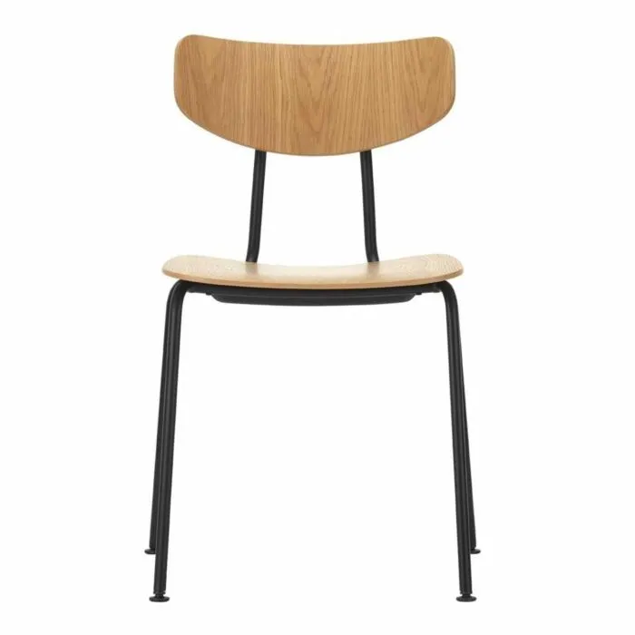Vitra Moca stoel met zwart onderstel-Natural eiken Laatste Kans