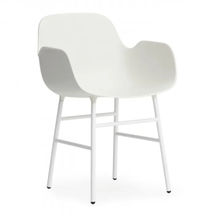 Normann Copenhagen Form Armchair staal Wit OUTLET Direct Beschikbaar