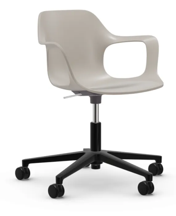 Snelle Levering Vitra Hal RE Armchair Studio bureaustoel-Warm grijs