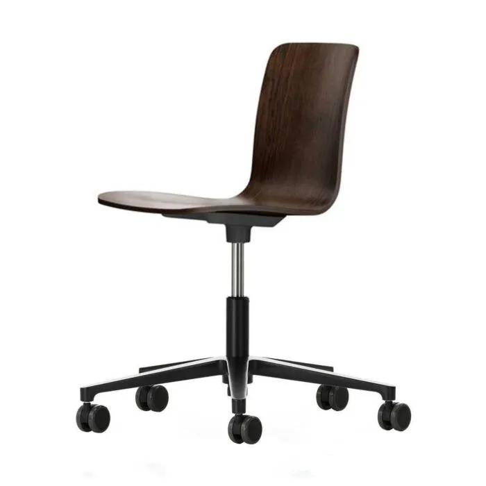 Betrouwbaar Vitra HAL Ply Studio bureaustoel-Donker eiken