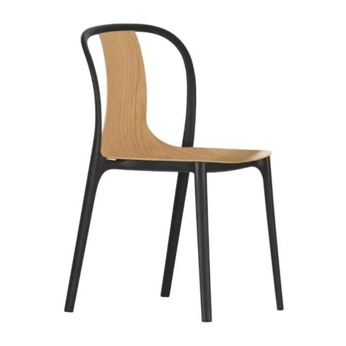 Tijdelijk Beschikbaar Vitra Belleville Chair Wood stoel-Natural eiken