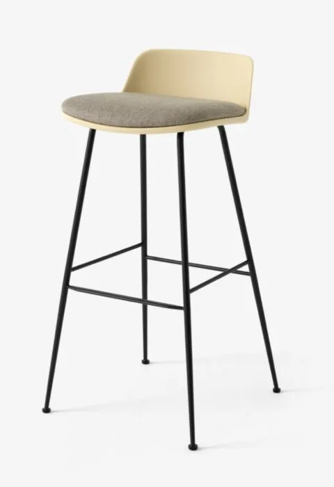 Speciale Aanbieding &tradition Rely HW87 barkruk - zwart onderstel-Re-Wool 0218
