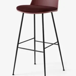&tradition Rely HW87 barkruk - zwart onderstel-Vidar 0693 Hoge Kwaliteit
