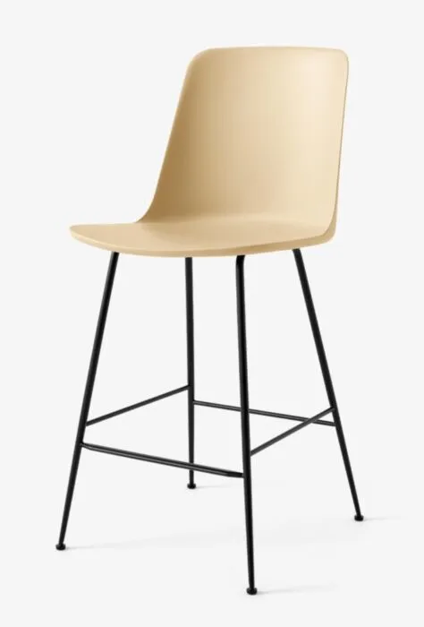 &tradition Rely HW91 barkruk - zwart onderstel-Beige sand Nieuw