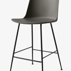 Fabrieksprijs &tradition Rely HW91 barkruk - zwart onderstel-Stone grey
