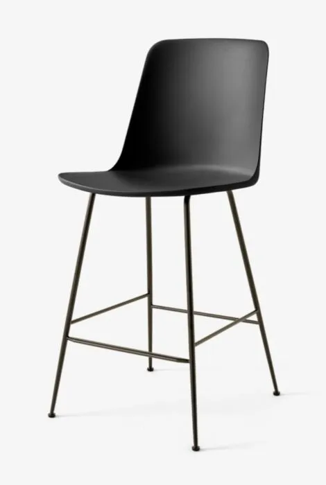 &tradition Rely HW91 barkruk - gebronsd onderstel-Black Aanbieding