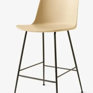 Betrouwbaar &tradition Rely HW91 barkruk - gebronsd onderstel-Beige sand