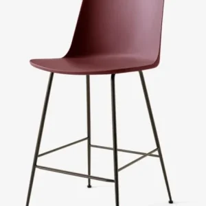 &tradition Rely HW91 barkruk - gebronsd onderstel-Red Brown Actieprijs