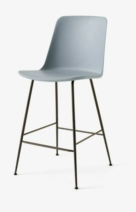 &tradition Rely HW91 barkruk - gebronsd onderstel-Light blue Alleen Vandaag