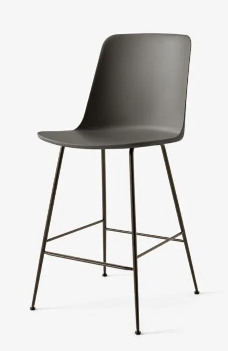 &tradition Rely HW91 barkruk - gebronsd onderstel-Stone grey Voordeelprijs