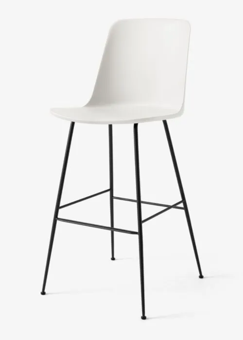 Hoge Kwaliteit &tradition Rely HW96 barkruk - zwart onderstel-White