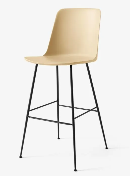 Betaalbaar &tradition Rely HW96 barkruk - zwart onderstel-Beige sand