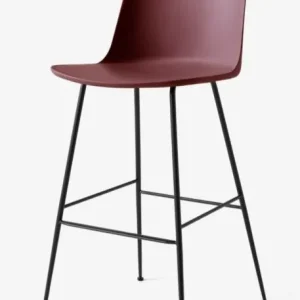 Beste Prijs &tradition Rely HW96 barkruk - zwart onderstel-Red Brown