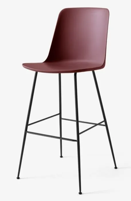 Beste Prijs &tradition Rely HW96 barkruk - zwart onderstel-Red Brown
