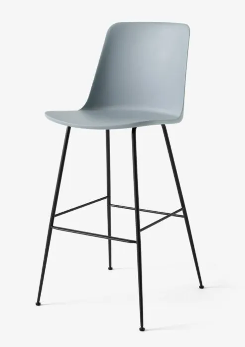 Express Levering &tradition Rely HW96 barkruk - zwart onderstel-Light blue