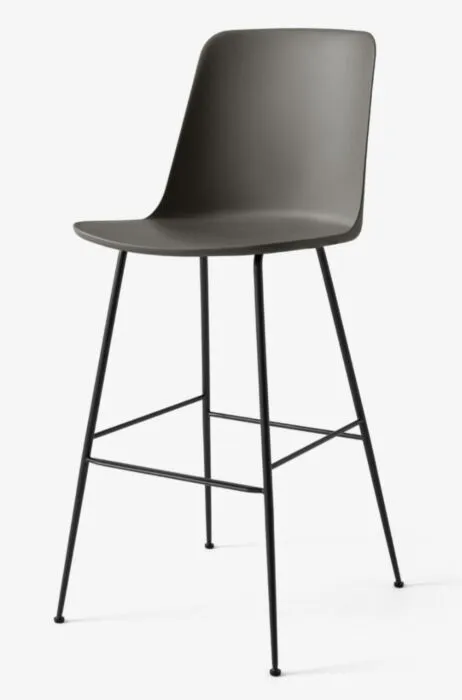 &tradition Rely HW96 barkruk - zwart onderstel-Stone grey Alleen Vandaag