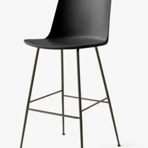 Tijdelijk Beschikbaar &tradition Rely HW96 barkruk - gebronsd onderstel-Black